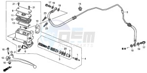 VTX1800C drawing CLUTCH MASTER CYLINDER