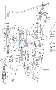 DF 250 drawing Fuel Pump/Fuel Vapor Separator (DF 250S)