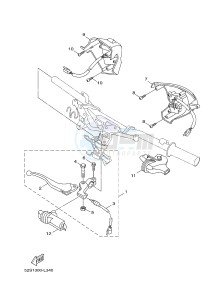 HW125 XENTER 125 (53B5) drawing HANDLE SWITCH & LEVER