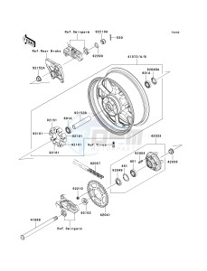 ZX 1400 A [NINJA ZX-14] (A6F-A7FA) A7F drawing REAR WHEEL_CHAIN