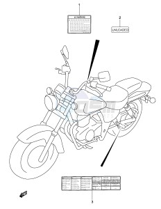 GZ125 (P19) drawing LABEL (MODEL K2)