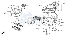 XR125L drawing AIR CLEANER