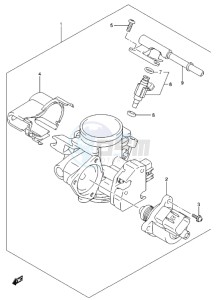 LT-A500X drawing THROTTLE BODY