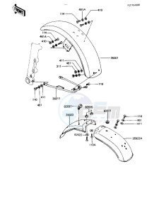 KZ 440 A [LTD] (A2-A4) [LTD] drawing FENDERS -- 81-83 A2_A3_A4- -