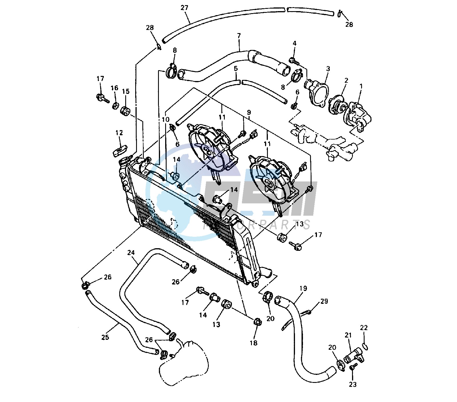 RADIATOR AND HOSE