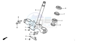 NX125 drawing STEERING STEM