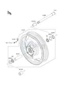 VN 1600 A [VULCAN 1600 CLASSIC] (A6F-A8FA) A8F drawing FRONT WHEEL