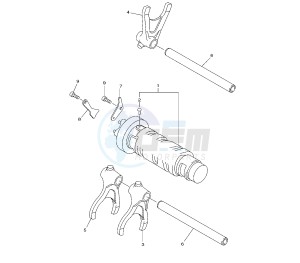 XJ6-NA ABS 600 drawing SHIFT CAM AND FORK