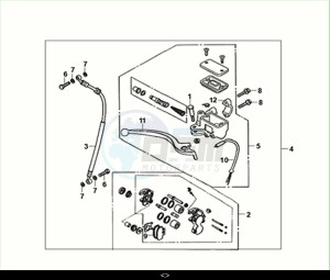 FIDDLE II 50 EFI (AF05W6-NL) (M2) drawing FRONT BRAKE MASTER CYLINDER