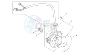 Scarabeo 100 (eng. Minarelli) drawing Flywheel