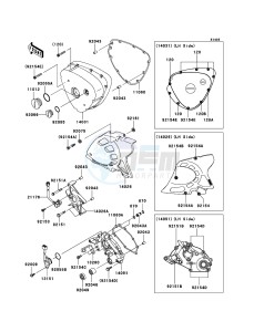 W800 EJ800ABF GB XX (EU ME A(FRICA) drawing Left Engine Cover(s)