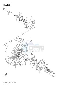 SFV650 (E3-E28) Gladius drawing REAR WHEEL (SFV650AL1 E28)