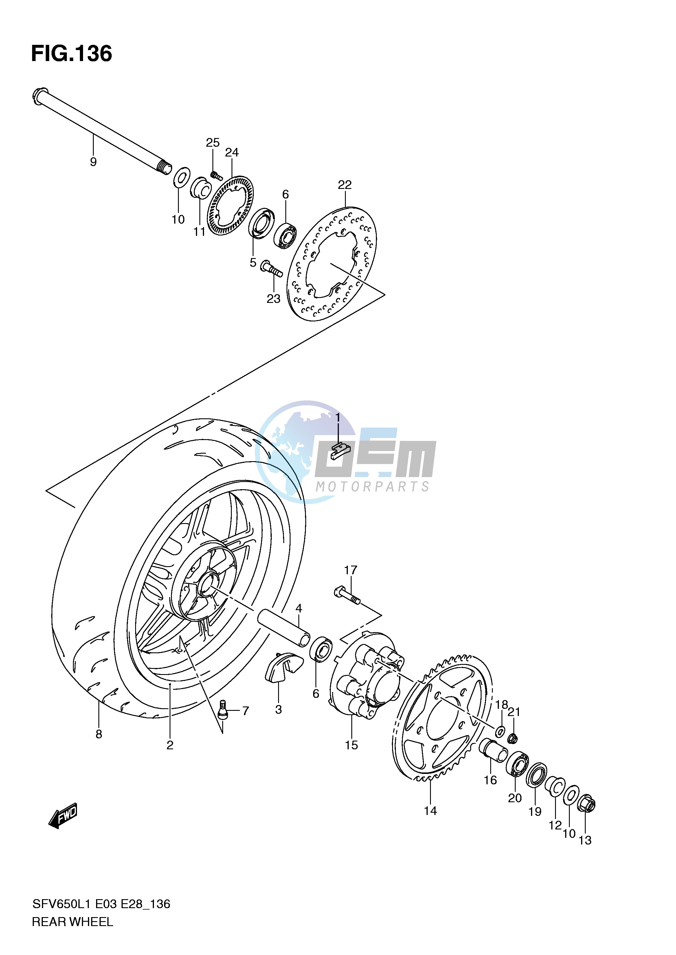 REAR WHEEL (SFV650AL1 E28)