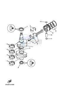 F40BETL drawing CRANKSHAFT--PISTON