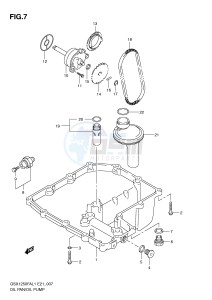 GSX1250FA (E21) drawing OIL PAN - OIL PUMP