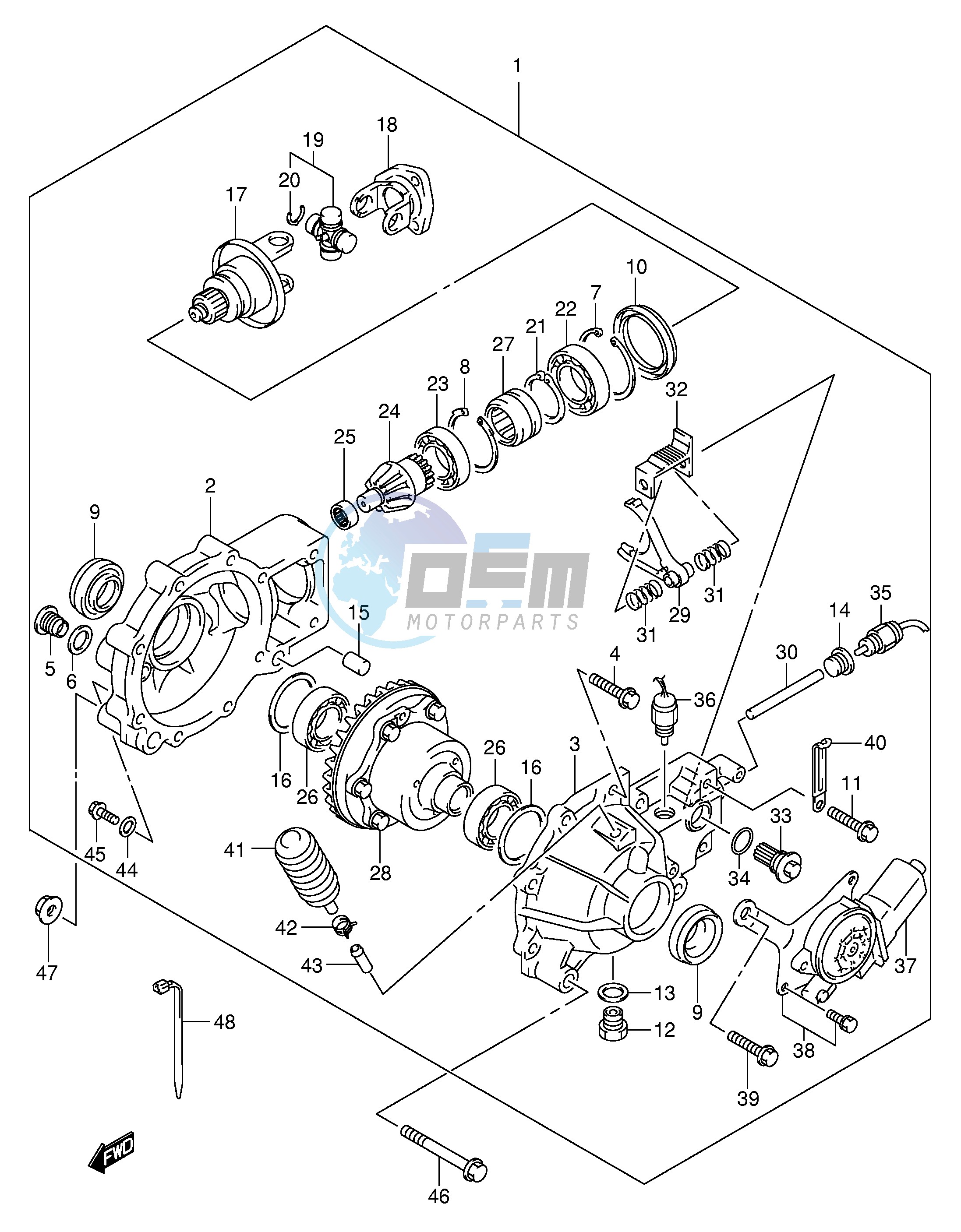 FINAL BEVEL GEAR (FRONT)(MODEL K4 K5 K6)