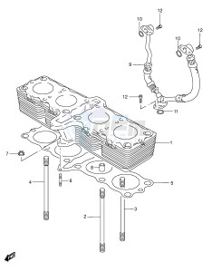 GSX600F (E2) Katana drawing CYLINDER