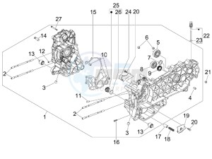 GTS 300 ie Super ABS (USA) (AU, HK) drawing Crankcase