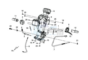 TONIK 50CC drawing HANDLEBAR / BRAKE LEVERS CPL  L/R