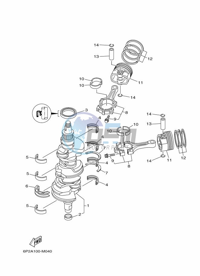 CRANKSHAFT--PISTON