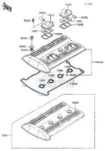 ZG 1000 A [CONCOURS] (A4-A6 A4 ONLY CAN) [CONCOURS] drawing CYLINDER HEAD COVER