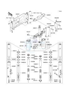 VN 1600 D [VULCAN 1600 NOMAD] (D1) D1 drawing FRONT FORK