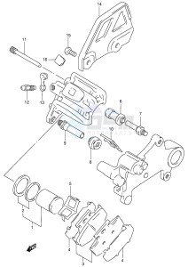 DR350 (E1) drawing REAR CALIPER