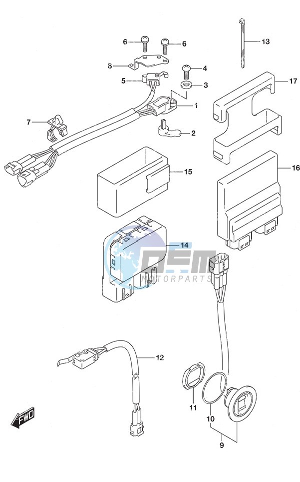 PTT Switch/Engine Control Unit