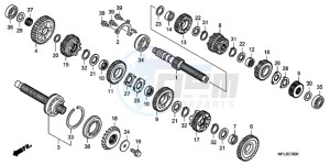 CBR1000RAA Korea - (KO / ABS) drawing TRANSMISSION