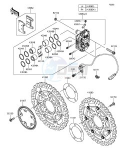 NINJA ZX-6R ABS ZX636FGFA GB XX (EU ME A(FRICA) drawing Front Brake