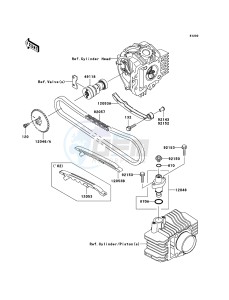 KLX110 KLX110-A4 EU drawing Camshaft(s)/Tensioner