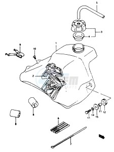 RM80 (T-V) drawing FUEL TANK (MODEL T)