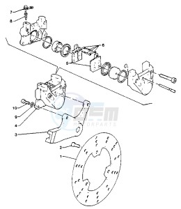 TZR RR 125 drawing REAR BRAKE CALIPER