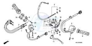 CBR1000RAA Australia - (U / ABS) drawing HANDLE LEVER/SWITCH/CABLE