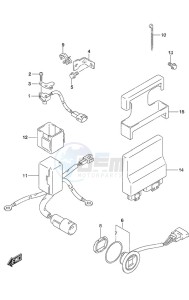 DF 90A drawing PTT Switch/Engine Control Unit