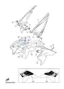 WR250R (32DN) drawing SIDE COVER