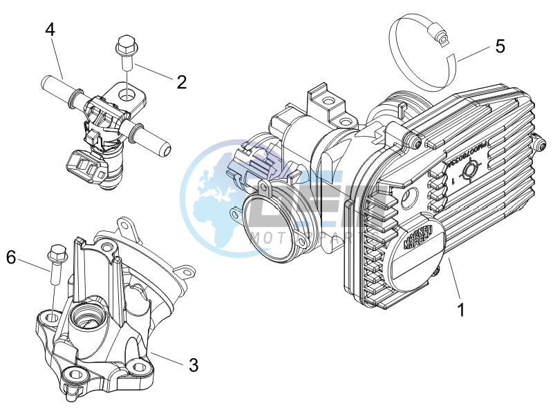 Throttle body - Injector - Union pipe