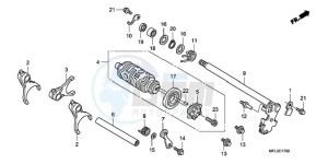 CBR1000RRA Europe Direct - (ED) drawing GEARSHIFT DRUM