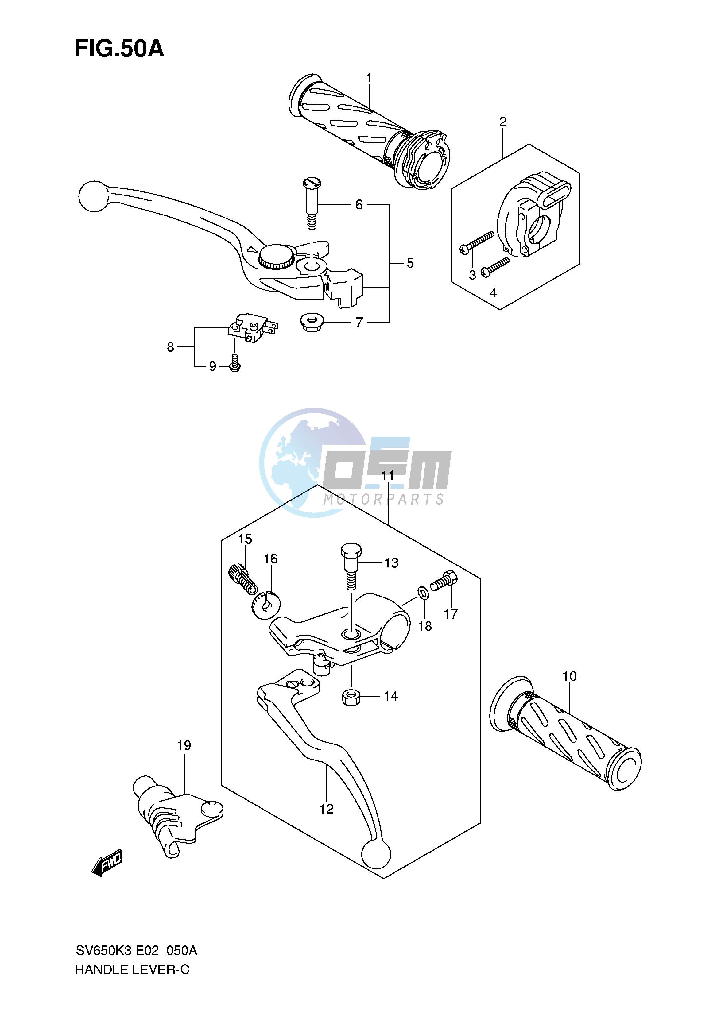 HANDLE LEVER (MODEL K7)