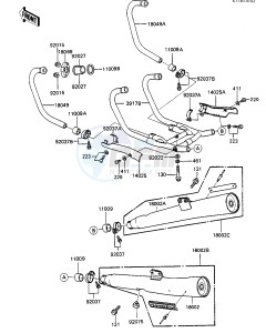 ZX 750 A [GPZ 750] (A1-A2) [GPZ 750] drawing MUFFLERS