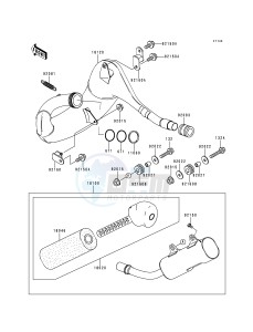 KX 250 L [KX250] (L1) [KX250] drawing MUFFLER-- S- -