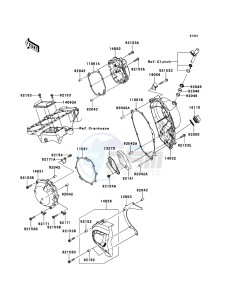 NINJA_ZX-10R ZX1000JDF FR XX (EU ME A(FRICA) drawing Engine Cover(s)