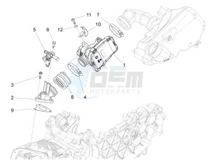 LT 125 4T 3V IE NOABS E3 (APAC) drawing Throttle body - Injector - Induction joint