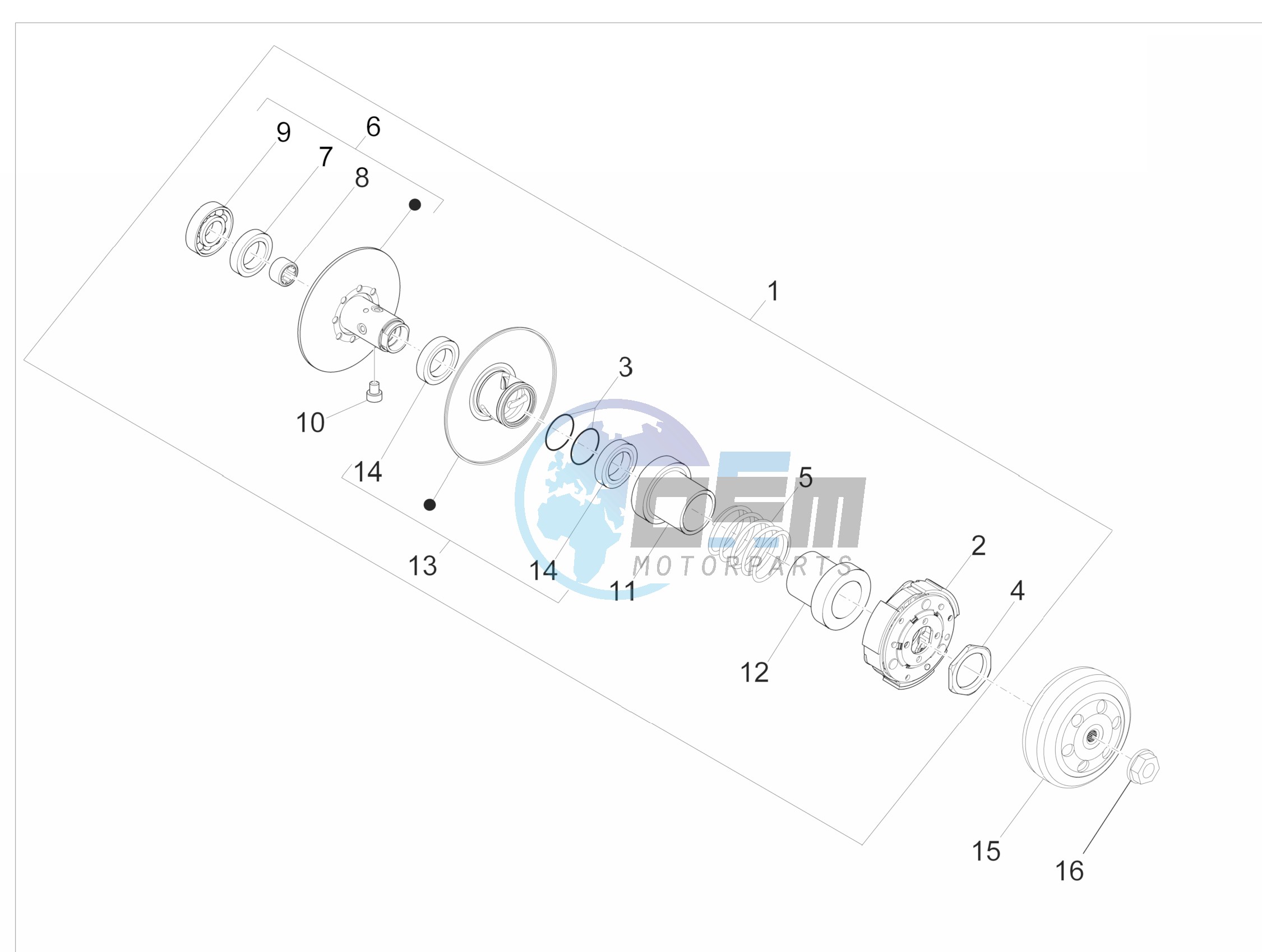 Driven pulley