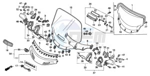 GL1500A GOLDWING ASPENCADE drawing WIND SCREEN (GL1500SE)