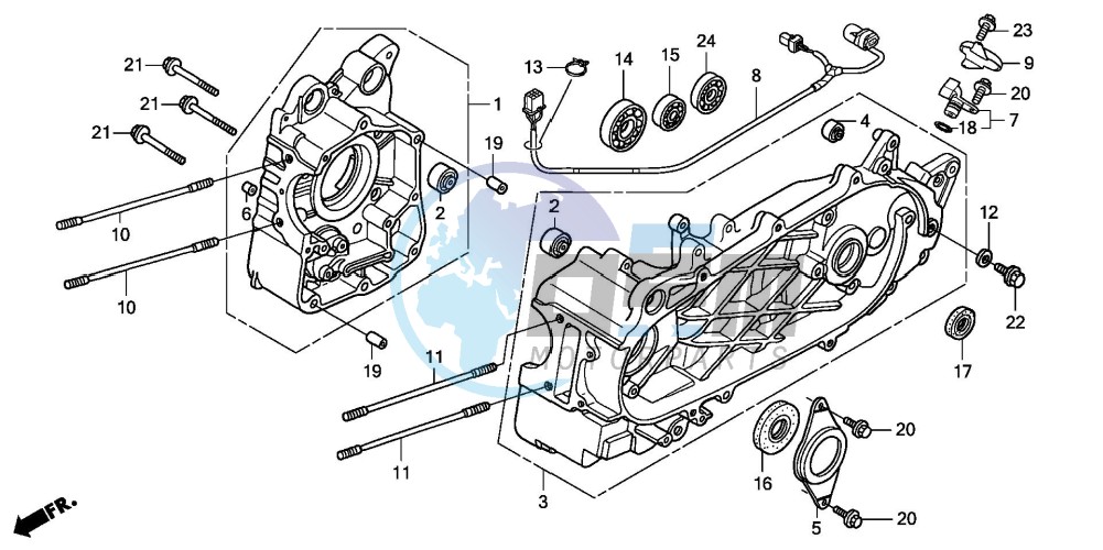 CRANKCASE (FES1253-5)(FES1503-5)