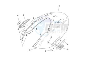 Mojito 125 drawing Rear body - Rear fairing