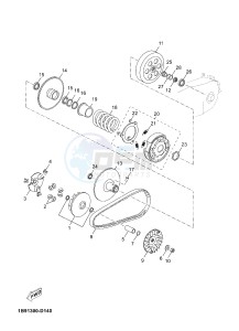 YPR125R XMAX 125 EVOLIS 125 (2DMB 2DMB) drawing CLUTCH