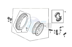 FIDDLE II 50 25KMH (L8) NL EURO4 drawing REAR WHEEL