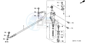 CRF450XD CRF450X Europe Direct - (ED) drawing RR. BRAKE MASTER CYLINDER